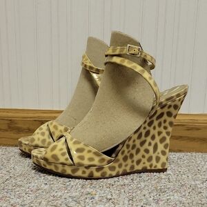 Kate Spade Vero Ocelot Wedges, Women's Sz 8. Indie Sleeze. Office Business